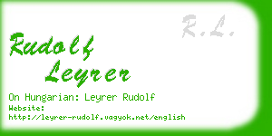 rudolf leyrer business card